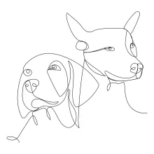Dog in One Line: Explore Expressive Animal Forms Through Simple Drawing