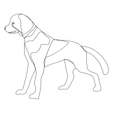 "Continuous One-Line Dog Art: Mastering Simplified Canine Forms in Minimal Sketches"