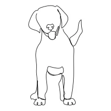 "One Line Dog Illustration: Capturing Playfulness and Structure with Minimalist Techniques"