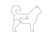 "Effortless Dog Illustrations: Using One-Line Art for Simple and Expressive Sketching"