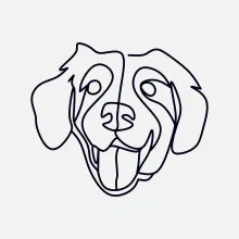 Calm Dog in One Line: Basic Practice with Familiar Animal Shapes