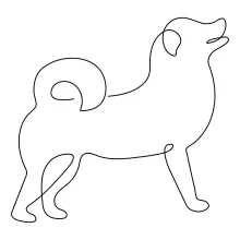 "Fun One-Line Drawing of a Dog: Easy and Engaging Art for Kids"