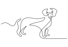 One Line Dog Drawing Practice: Fun Pet Shapes for Beginner Artists