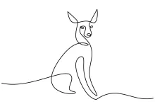 Standing Dog in One Line: Learn to Draw Full Animal Shapes with Ease