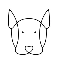 "Minimalist One Line Dog Drawing: A Simple Approach to Clean and Elegant Pet Art"