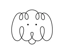 Minimalist Dog Drawing with One Line: Simple Art for Clean Animal Shapes