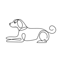 Draw a Dog with One Line: Simple Steps for Learning Animal Shapes