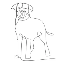 "One-Line Dog Art: Drawing a Loyal Companion in Simple Form"