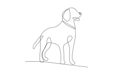 One Line Pet Dog Art – Fun and Fast Drawing Style for Dog Fans