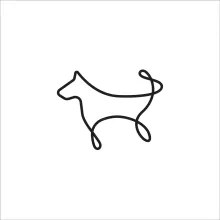 "Minimalist One Line Pet Dog Drawing: An Accessible Way to Illustrate Companionship"