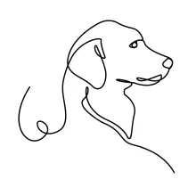 Draw a Happy Dog with One Line: Practice Pet Outlines Easily