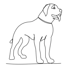 Dog One-Line Drawing: Easy Art Practice with a Familiar Animal Form