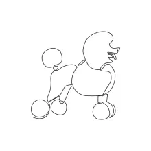 "One Line Puppy Drawing: Capturing Playfulness and Energy with Minimalist Art"