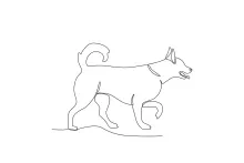 Walking Dog in One Line: Learn Pet Movement with Easy Drawing Practice