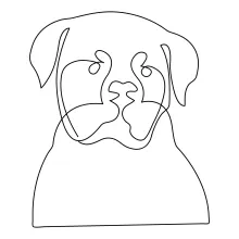 One-Line Dog Face Drawing: Practice Expressions with Simple Line Art