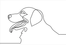 Happy Dog in One Line: Capture Joy in Simple Art
