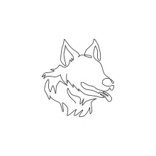 "One Line German Shorthaired Pointer Illustration: Expressing Athleticism and Grace with Minimalist Techniques"