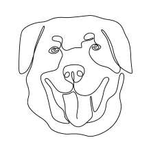 Draw a Rottweiler in One Line: Powerful Shape Practice for All Levels