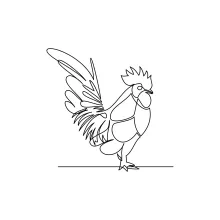 One-Line Chicken Drawing: Farm Bird Art Made Simple for Beginners