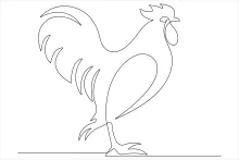 Chicken One-Line Drawing Made Easy: Perfect for Farm-Themed Sketch Sessions
