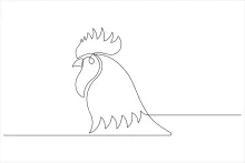 One-Line Chicken Drawing: Practice Basic Bird Shapes with a Farmyard Favorite