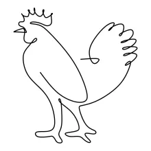 Beginner One-Line Rooster Drawing: Practice Strong Animal Shapes with Simple Lines