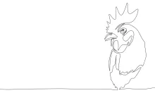 Simple One-Line Rooster Drawing: Learn to Sketch Bold Bird Shapes Easily