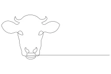 Practice Cow Drawing with One Line: Simple Farm Art for All Levels