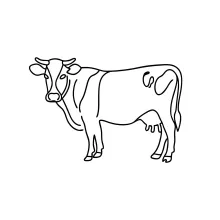 One-Line Cow Drawing: Easy Farm Animal Sketching with Simple Lines