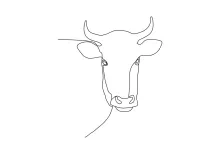 One-Line Cow Drawing Tutorial: Learn Farm Shapes with Simple Connected Lines