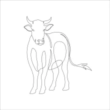 Draw a Cow in One Line: Simple Art Technique to Learn Animal Shapes
