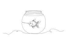 One-Line Fish Drawing: Learn Smooth Animal Shapes with Easy Sketch Practice