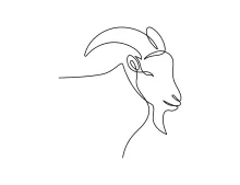 One-Line Goat Drawing: Easy Practice for Sketching Horned Animals