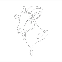 Easy One-Line Goat Drawing: Explore Animal Shapes with Simple Drawing Tools