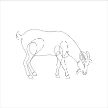 Practice Goat Drawing in One Line: A Simple Guide to Animal Sketching