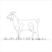Easy One-Line Goat Drawing Practice: Fun and Fast Animal Art for Beginners