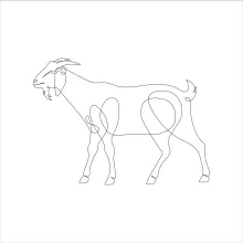 One-Line Goat Drawing Guide: Easy and Fun Art Practice for All Ages