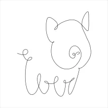 One-Line Pig Drawing: Quick and Easy Sketching of Farm Animals