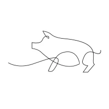 One-Line Pig Art for Beginners: Easy Daily Drawing Using Farm Animal Shapes