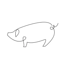 One-Line Pig Art Practice: Easy Drawing for Relaxation and Skill Building