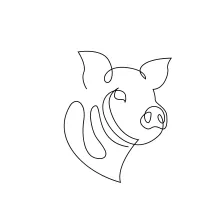 Easy Pig Drawing in One Line: A Friendly Animal for Everyday Art Practice