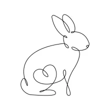 One-Line Bunny Drawing for Beginners: Simple Animal Art for Relaxed Practice