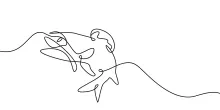 One-Line Drawing of a Beautiful Fish: Great for Exploring Shape Harmony