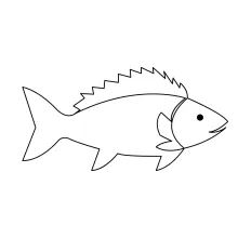 One-Line Drawing of a Fish: Perfect for Practicing Curves and Angles