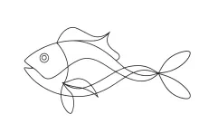 One-Line Drawing of a Fish: A Simple Way to Learn Movement in Shapes