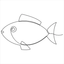 Easy One-Line Fish Drawing: Perfect for Quick Practice and Sketch Warmups