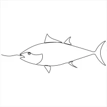 Fish in One Line: Practice Observation with a Basic Aquatic Shape