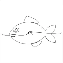 One-Line Fish Sketch: Easy Drawing to Build Confidence and Focus