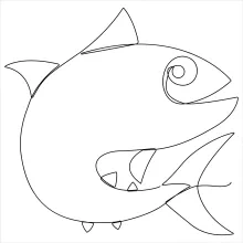 Basic Fish One-Line Sketch: Learn Artistic Timing and Shape Structure