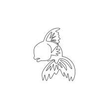 Funny Goldfish in One Line: Draw Playful Curves with a Familiar Pet Fish
